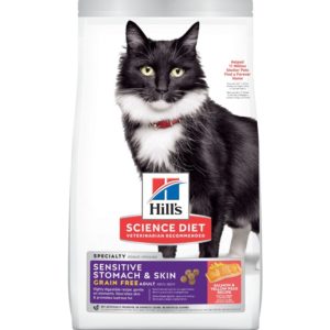 Hill's Science Diet Adult Sensitive Stomach & Skin Grain Free Tender Salmon & Yellow Pea Dry Cat Food 13lb