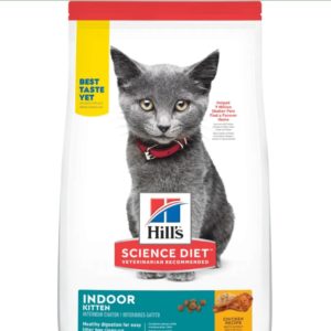 Hill's Science Diet Dry Cat Food, Kitten, Indoor, Chicken Recipe, 3.5 lb Bag